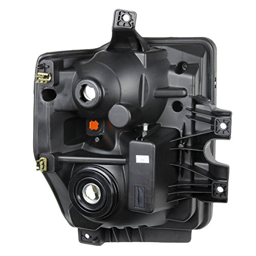 Dna Motoring Hl-Oh-Fsuper08-Bk-Am Black Amber Headlights Replacement Compatible With 08-10 F-250 / F-350 / F-450 / F-550 Super D