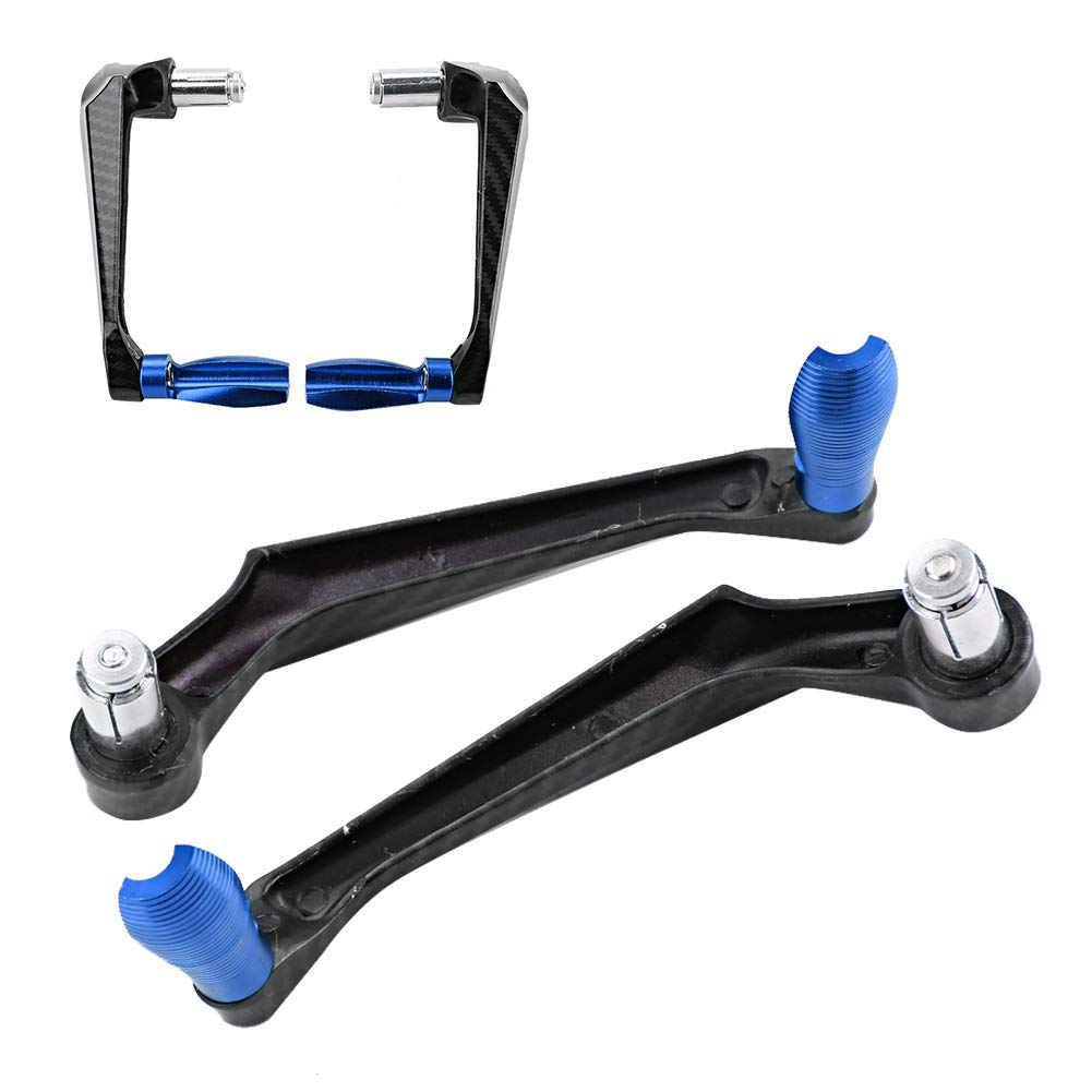 Kimiss Universal 7/8In 22Mm Cnc Aluminum Handlebar Brake Clutch Lever Hand Guard Protector For Motorcycle, Motorbike, Scooters, Electric Cars, Mountain Bikes(Blue)