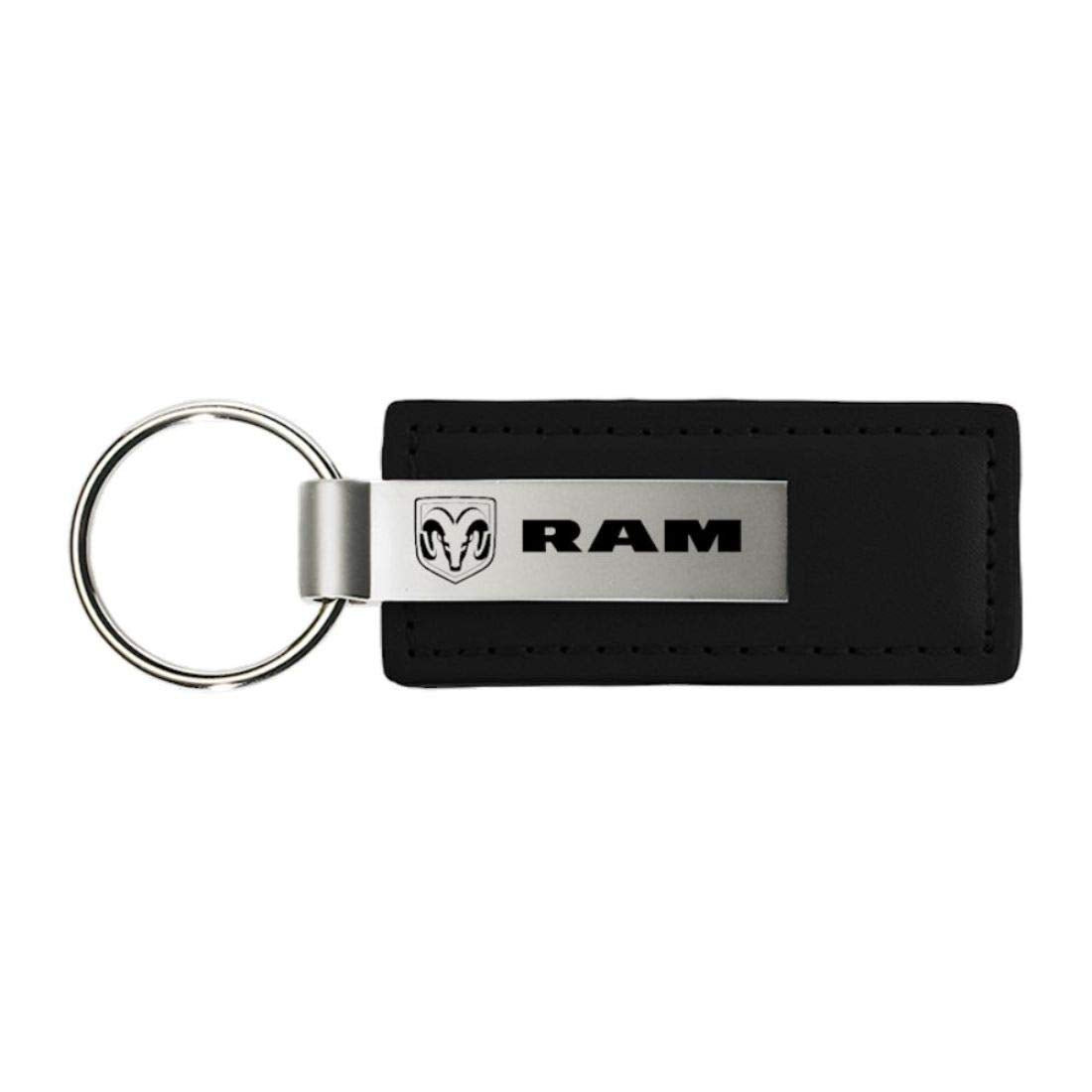 AuTomotive Gold, INC. Dodge RAM Logo Black Leather Key Chain