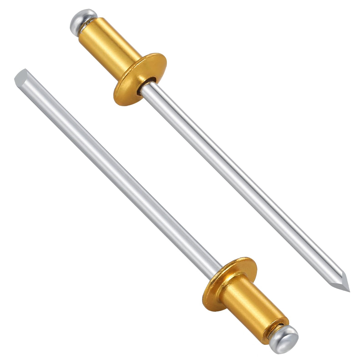 Wensilon (400 Pcs) 1/8'X1/4' Golden Aluminum Blind Pro Rivets,Golden Aluminum Grip And Steel Mandrel