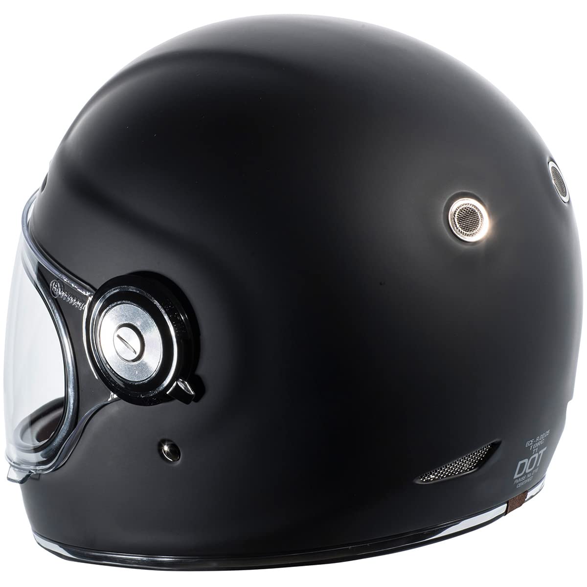 Torc T1 Unisex-Adult Retro Full-Face-Helmet-Style Motorcycle (Matte Black, Medium)