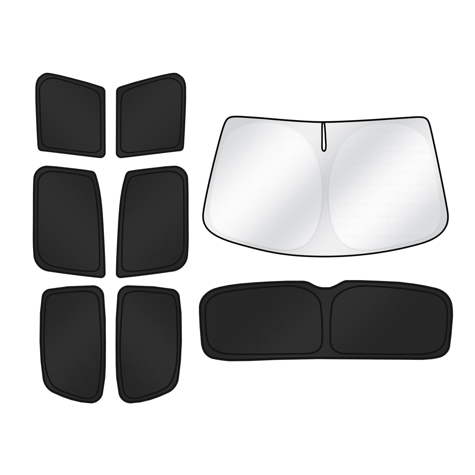 Canvcle Sunshades For 2015-2025 Jeep Renegade Accessories Windshield Sun Shade Side Rear Window Shade Cover Sun Visor Shield Pri