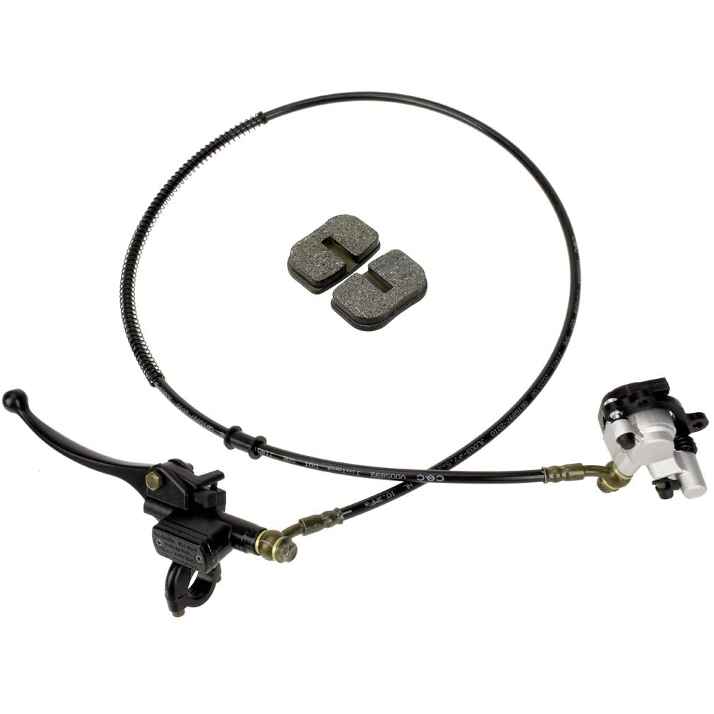 HIAORS Upgraded Hydraulic Brake Master Cylinder Caliper With Brake Pad Assembly Hose Tube for 97cc 2.8HP Baja Doodlebug Dirtbug 
