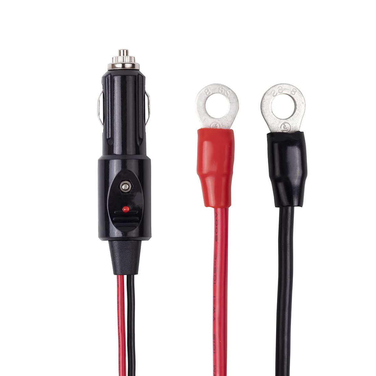 YCIND 12AWG 30A Male to Male Cigarette Lighter Adapter Charger Cord with LED Lights, 6FT