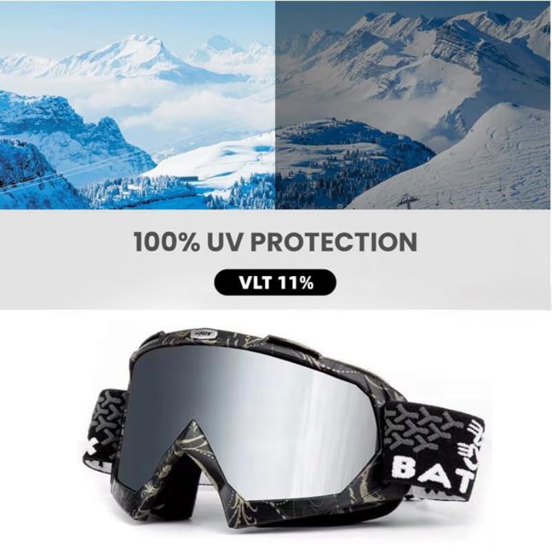 Zsling Otg Ski Goggles - Uv Protection Anti Fog Ski/Snowboard Goggles For Men Women Youth Clear Snow Goggles, Dirt Bike,Motocros