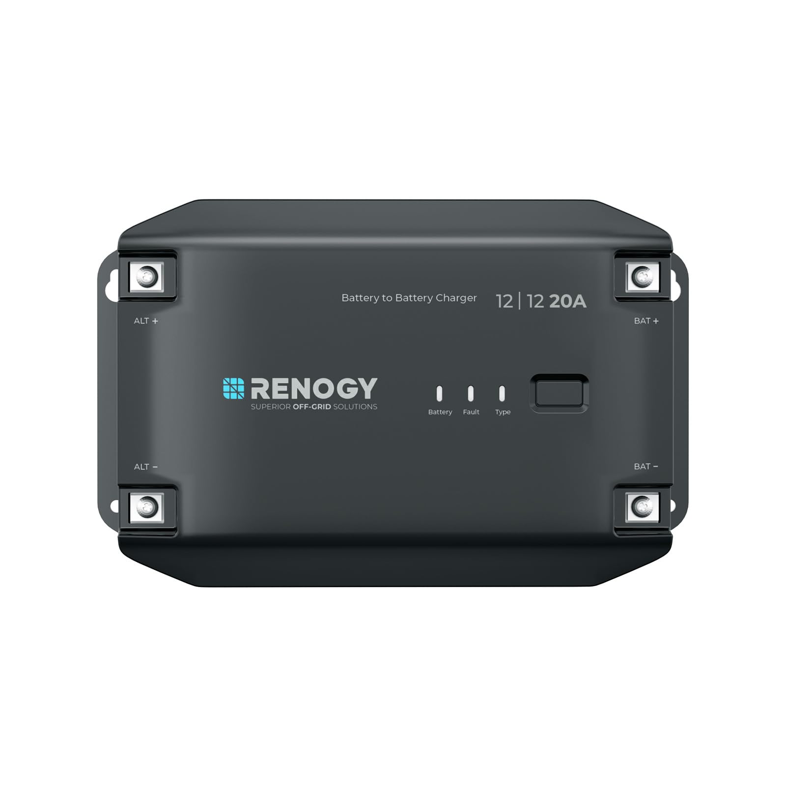 Renogy 12V 20A Dc To Dc Battery Charger With Multi-Stage Charging And Bluetooth Compatibility For Flooded, Gel, Agm, And Lithium