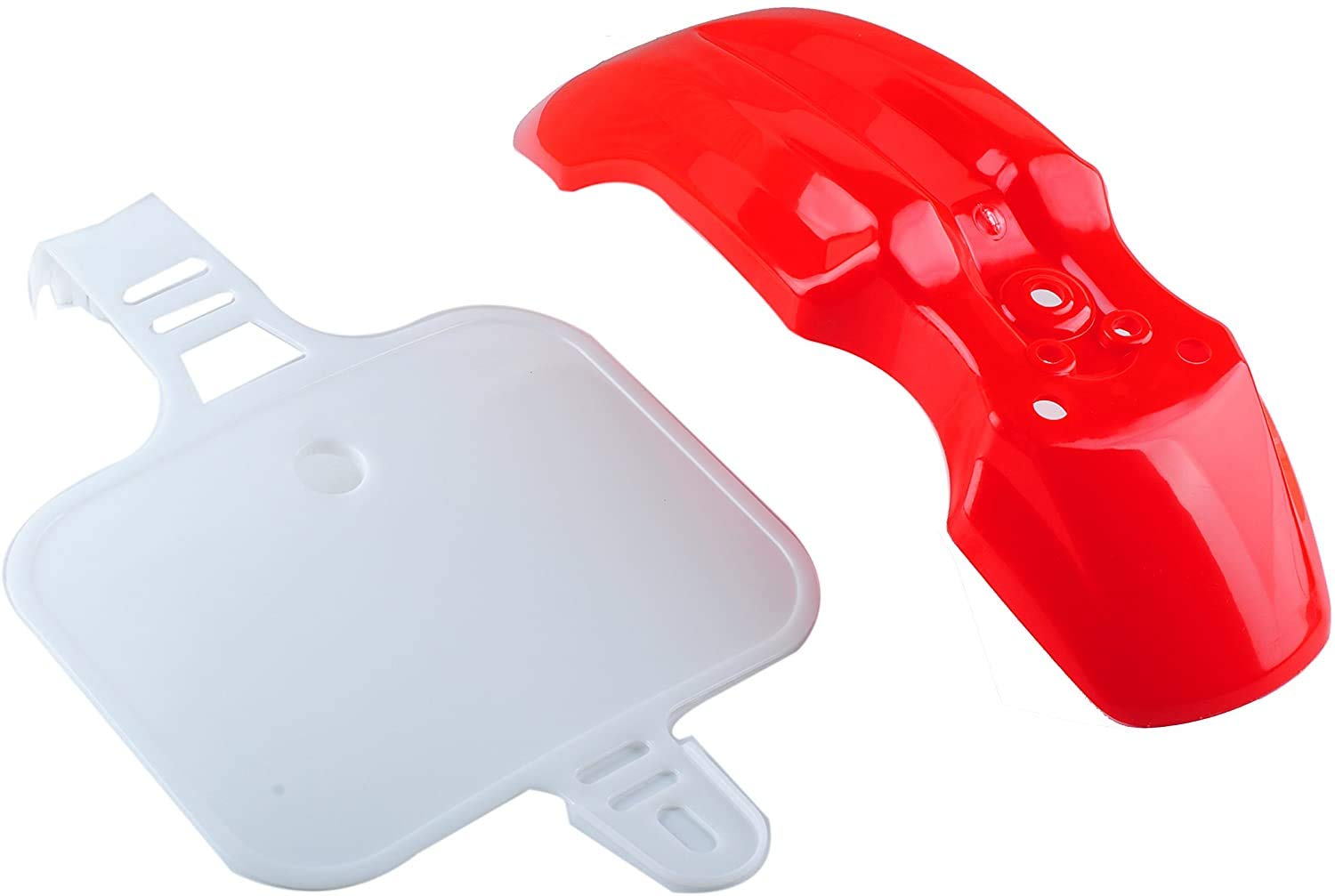 Podoy Crf50 Body Fender Kit For Compatible With Xr50 Xr 50 Crf 50 Sdg Ssr Pit Dirt Motor Trail Bike Black With Bolt Work Fairing Plastic (Red)