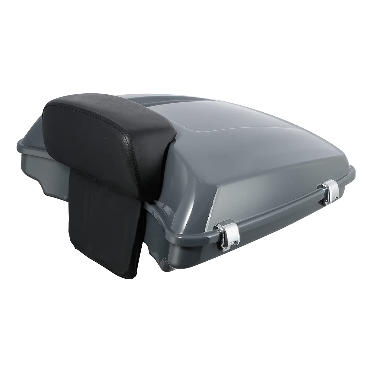 Gunship Gray 5.5' Razor Pack Trunk Pad Two-Up Rack Docking Kit Base Plate Fit For Harley Tour Pack Pak Touring 2014-2023