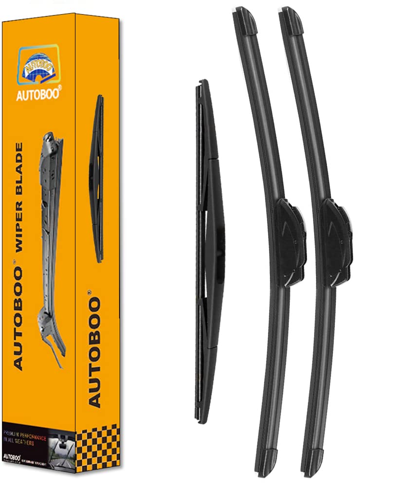 Autoboo 16''+16'' Windshield Wipers With 12 Inch Rear Wiper Blade Replacement For Jeep Wrangler Jl 2018 2019 2020 2021-Original 