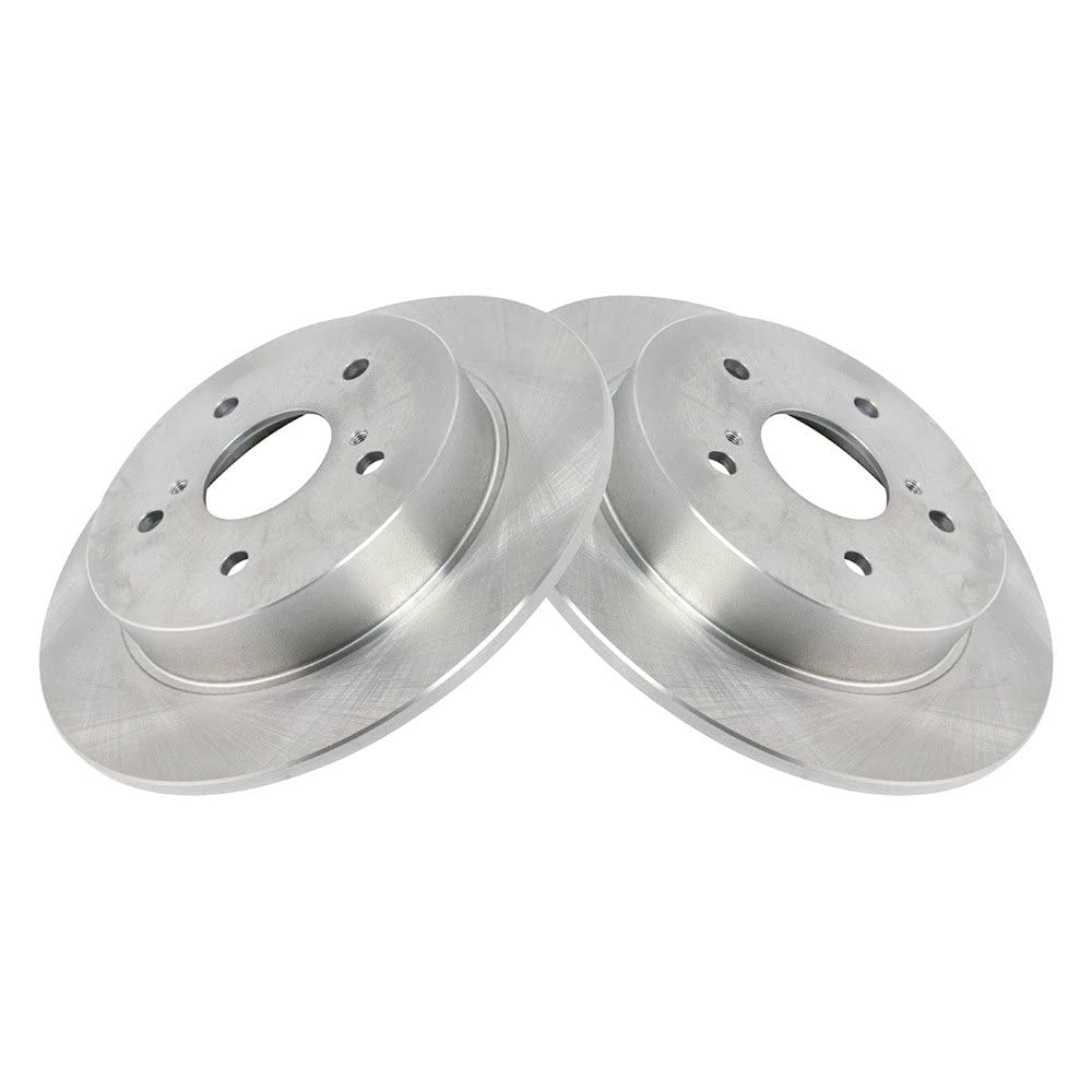 Trq Rear Brake Rotors Set Solid Compatible With 2007-2013 Suzuki Sx4