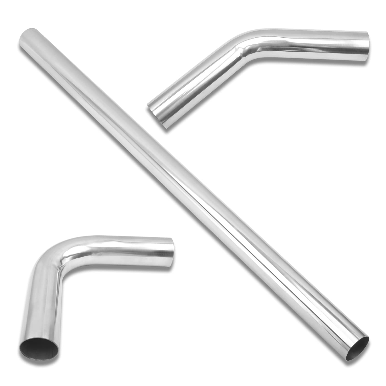 Fgjqefg 3 Inch Diy Custom Mandrel Exhaust Pipe Tube Pipe, 40 Inch Straight Pipe, 3''Od Straight & Mandrel Bend Pipe(45/90 Degree
