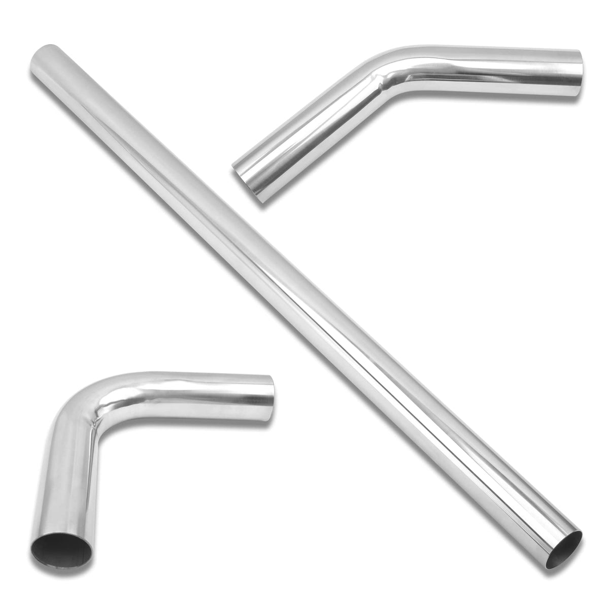 Fgjqefg 3 Inch Diy Custom Mandrel Exhaust Pipe Tube Pipe, 40 Inch Straight Pipe, 3''Od Straight & Mandrel Bend Pipe(45/90 Degree
