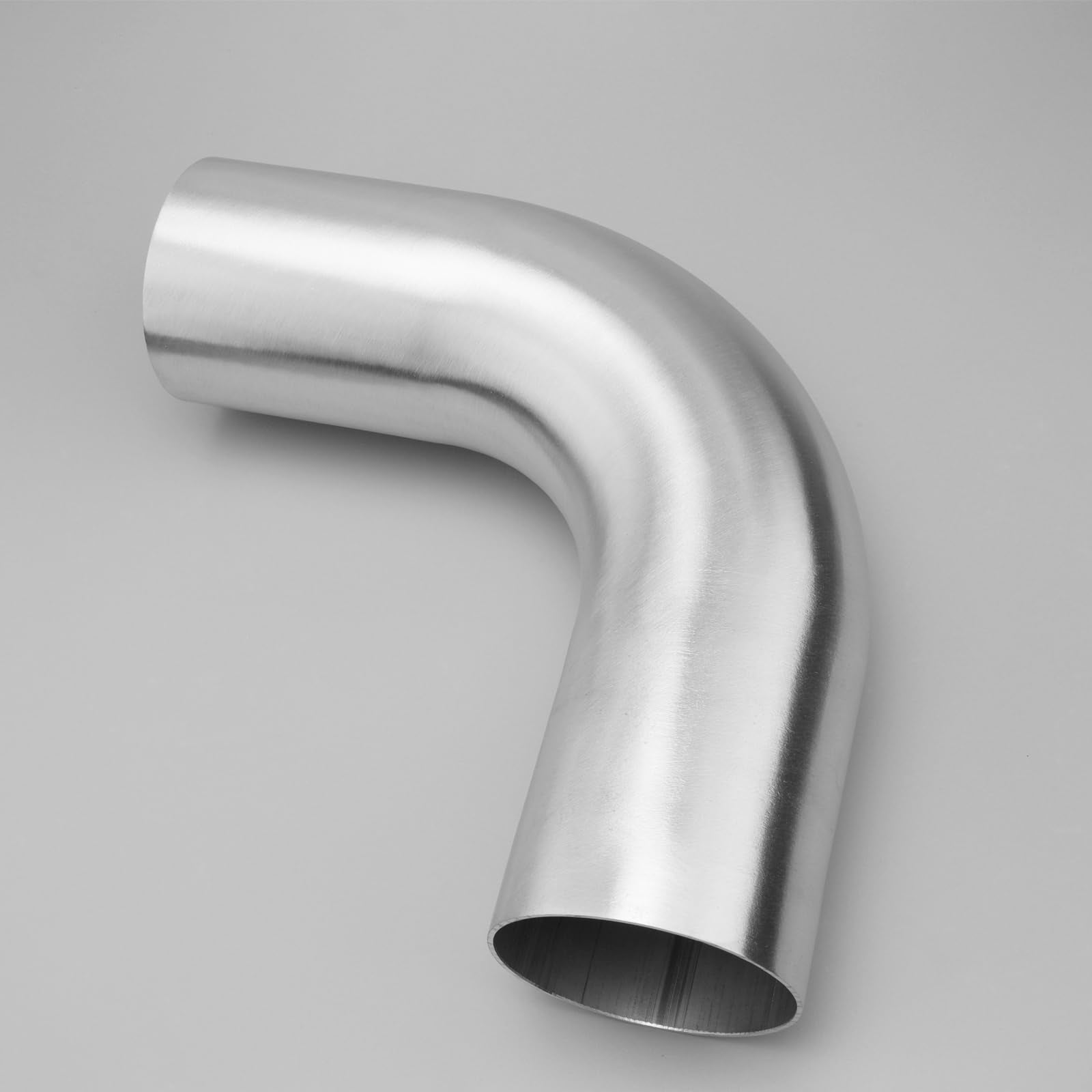Ac Performance 3.5'' (89Mm) Od 90 Degree Aluminum Elbow Intercooler Pipe Air Intake Tube, 1.28D Radius, Brushed Finish