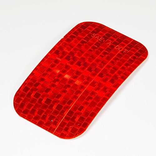 Life Safe: Re7071 Road Smart Dot/Sae Rectangle Stick-On Reflectors High-Visibility, 2 Inch X 3.5 Inch, Red (Pack Of 2) - Used On