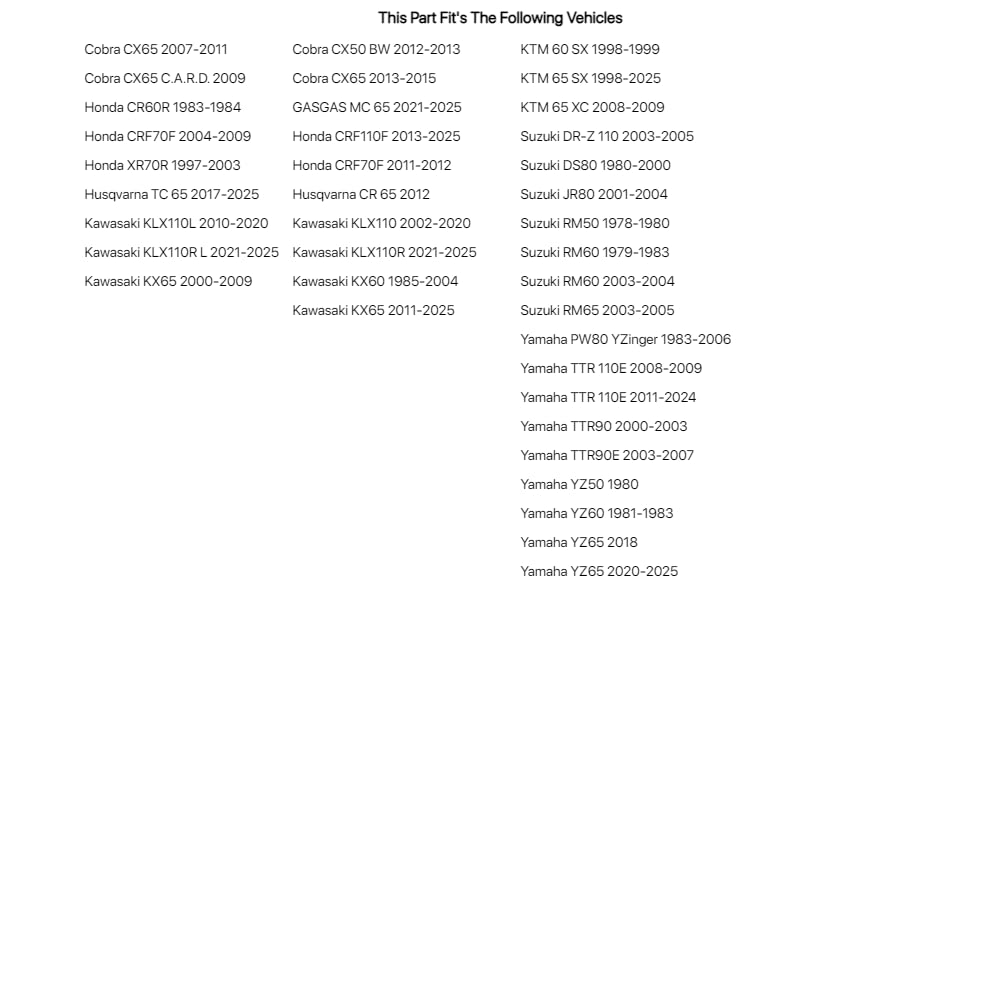 Kenda K760 Trakmaster Ii Rear Tire 80/100-12 (50M) Tube Type For Honda Crf70F 2004-2009,2011-2012