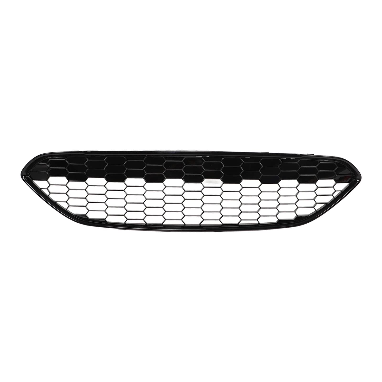 Aramox Front Bumper Grille, 1778260 Front Bumper Upper Grill Cover Glossy Black Protection Replacement For Ford Fiesta 2013?2017