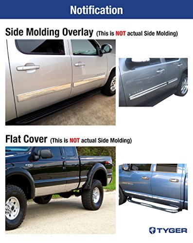 Made in USA! Compatible with 1999-2006 Chevy Silverado 4Dr Extended Cab Rocker Panel Chrome Stainless Steel Body Side Moulding M