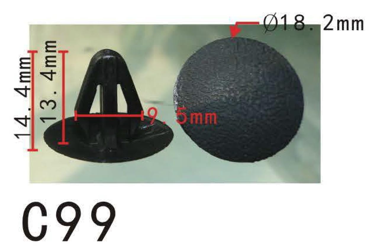 Autobahn88 Retainer Clip For Hood Insulation, Compatible With Toyota,Nissan,Joylong 95-04 Tacoma (Oem: 9046710018, 0155300202, 9