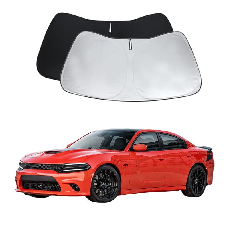 Charger Custom Windshield Sun Shade for Charger 2006-2024 Front Window Sunshade Sun Visor 240T Shade Blocks UV Rays Car Accessor