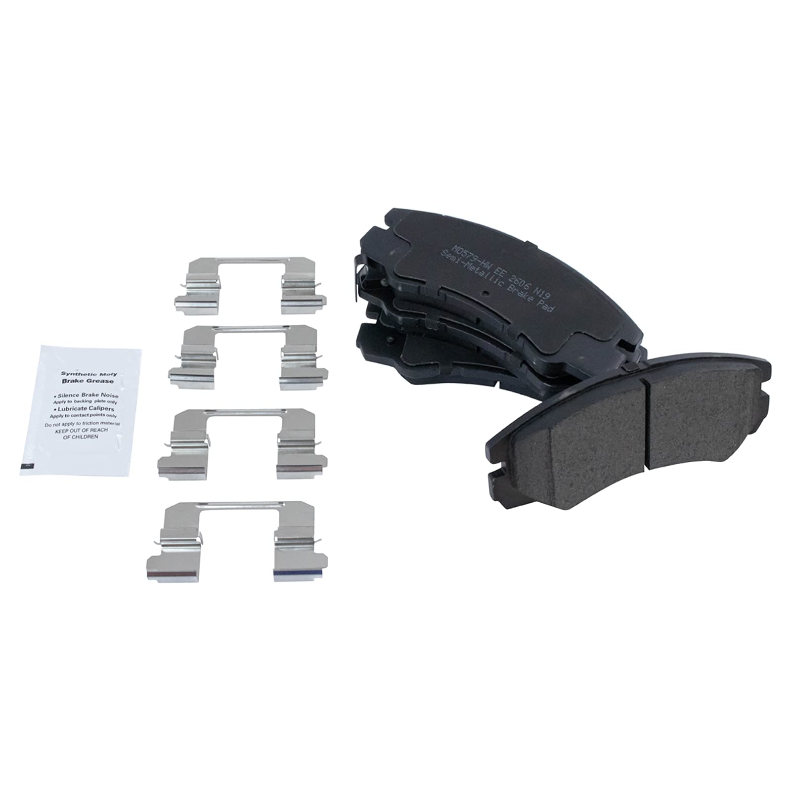 Trq Front Brake Pad & Rotor Kit Brake Pads Brake Rotor Semi-Metallic Compatible With 2002-2004 Isuzu Axiom