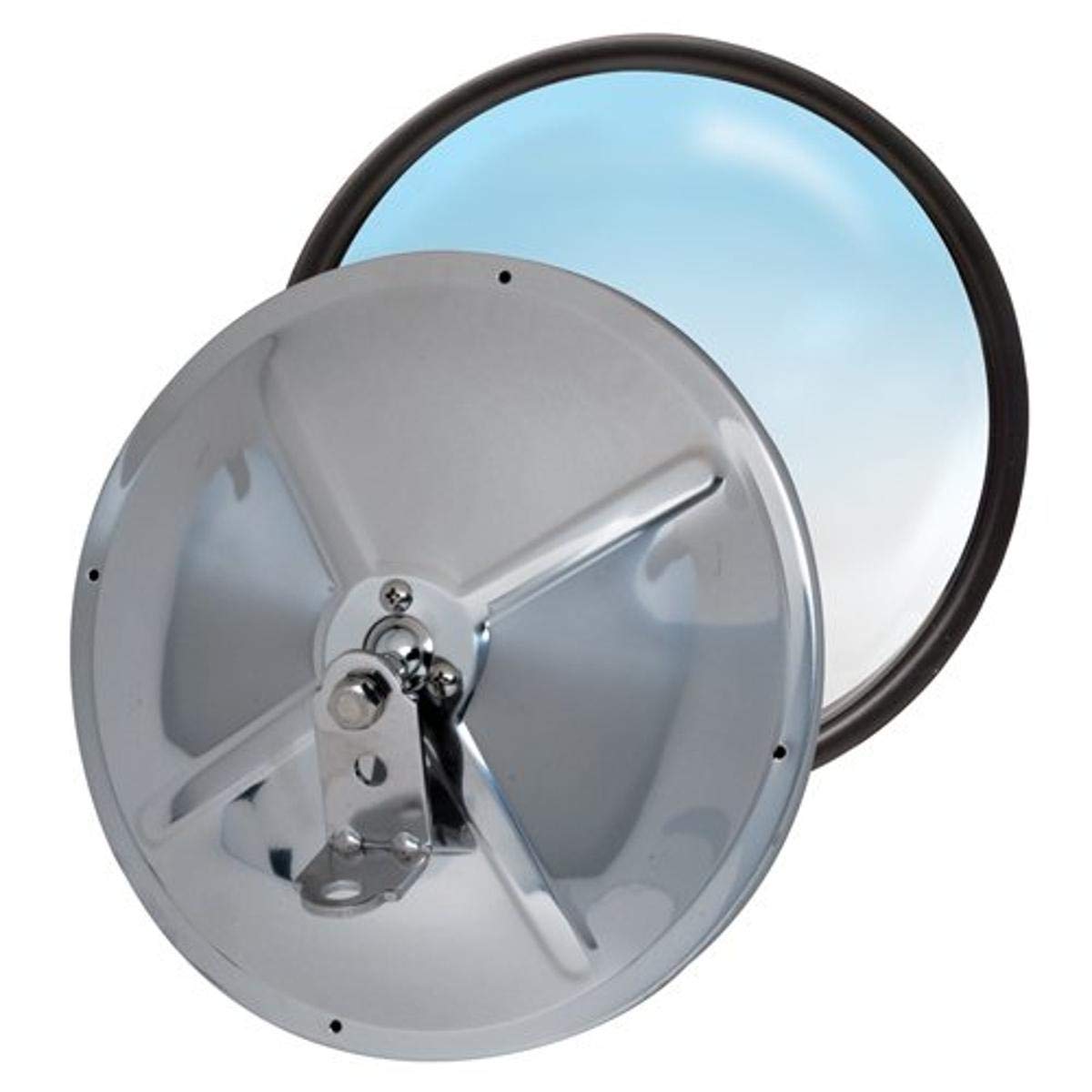 8.5-Inch Stainless Steel Convex Mirror Head Rp-19S With L-Bracket And Center Offset Stud Adjustable Mirror Truck And Car Visibil