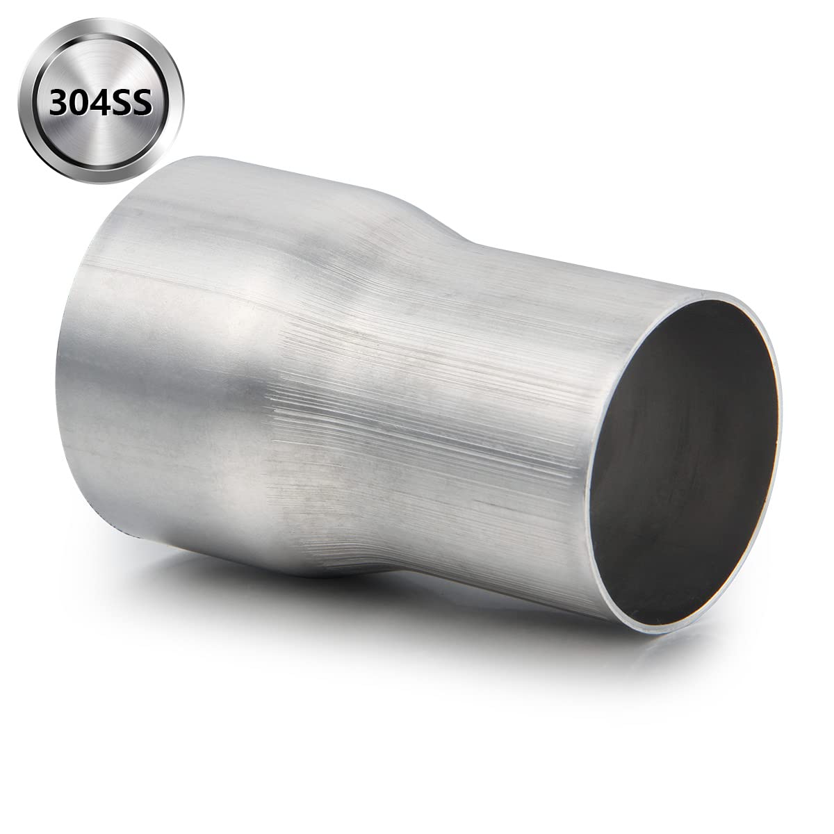 Exhaust Adapter Connector 2'' Id To 2.5'' Id, A-Karck Exhaust Pipe Reducer 4'' Overall Length 304 Stainless Steel