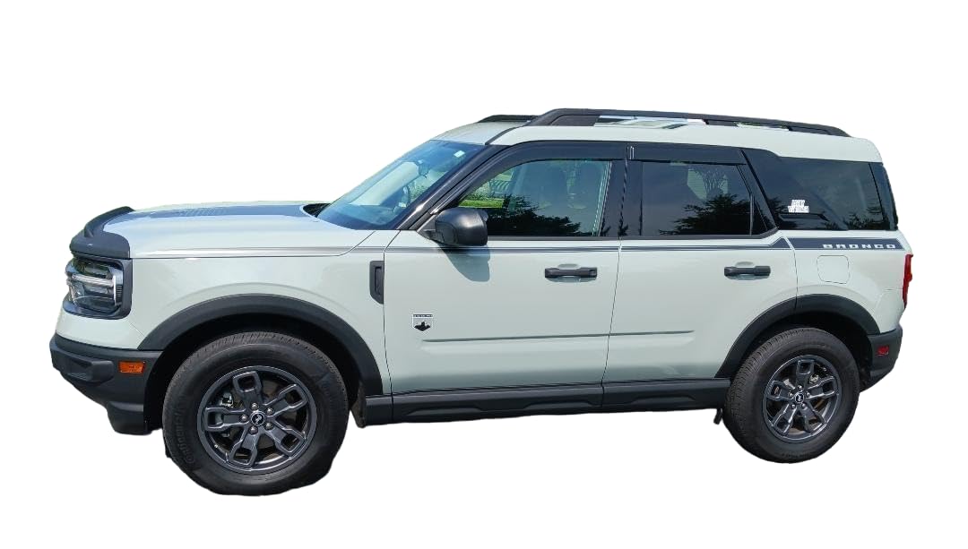 2021-2025 Tape-On Rain Guards For Ford Bronco Side Window Visor Deflectors Sport Big Bend Outer Banks Badlands 2022 2023 2024