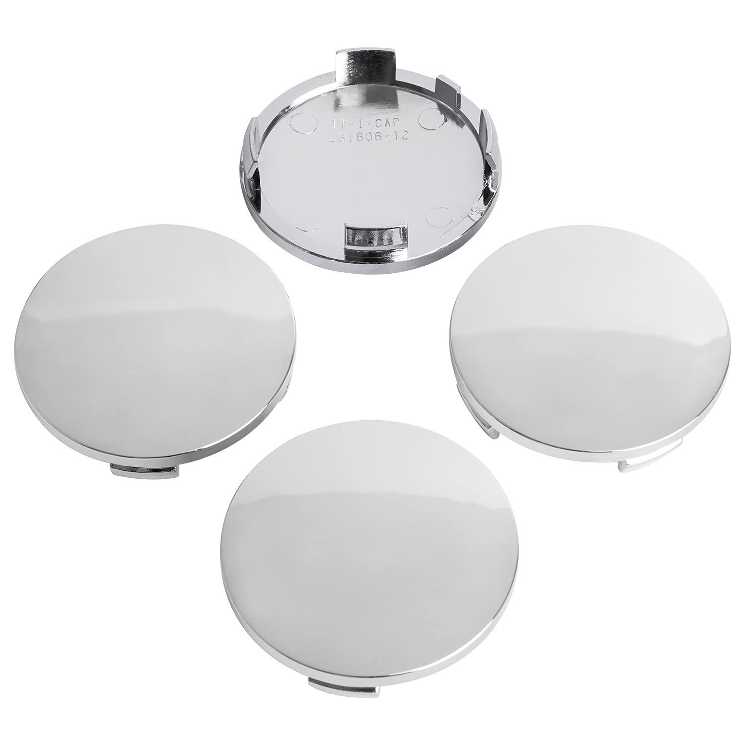 Kitspro 2.4Inch 60Mm Wheel Center Caps , Pack Of 4 (Matte Black, Outer 60Mm , Inner 56Mm)