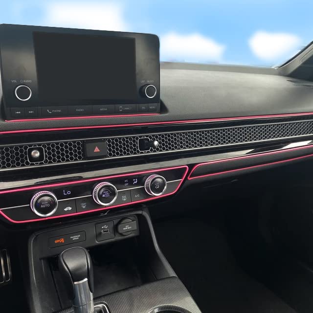 Tikun Tech Pink Car Interior Decorative Molding Door Panel Gap Trim Strip (23Ft)