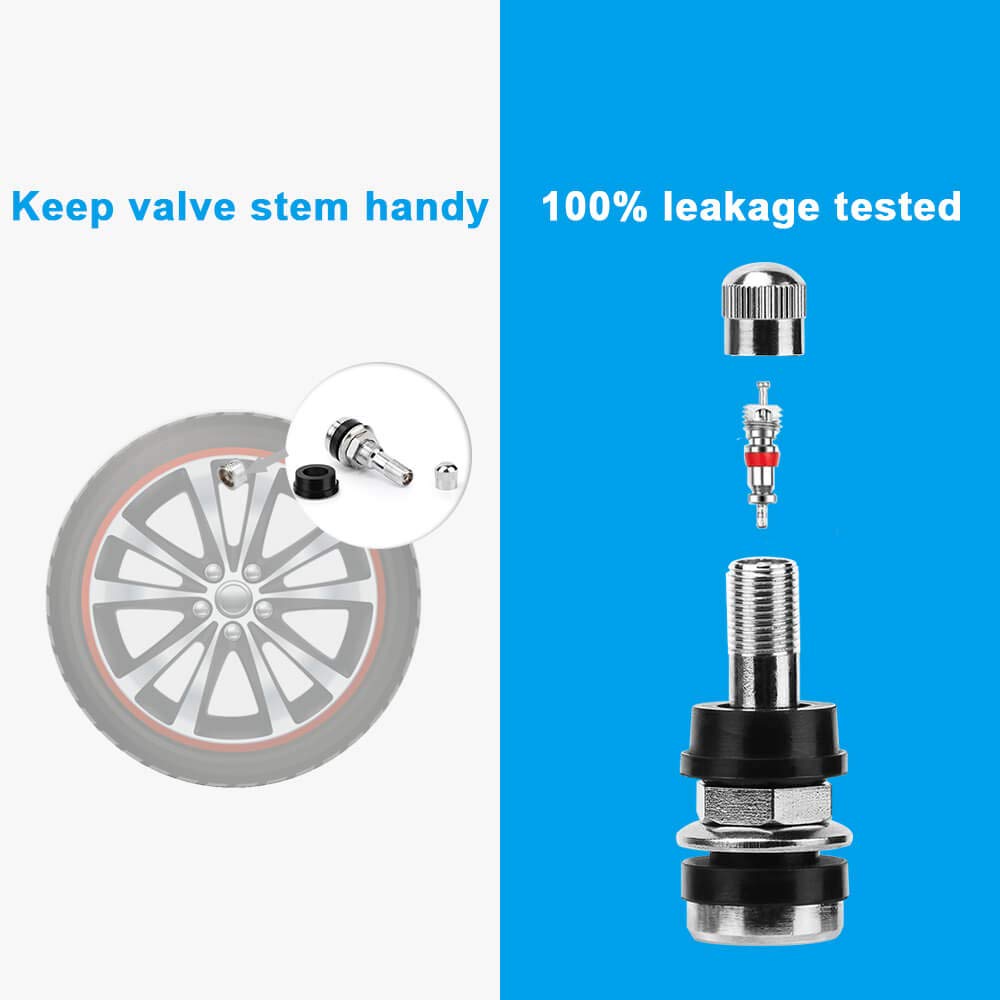5Pcs Tr416 Tire Valve Stems - Outer Mount Metal Valve Stem High-Pressure Metal Clamp-In Valves For 0.453 And 0.625 Rim Hole