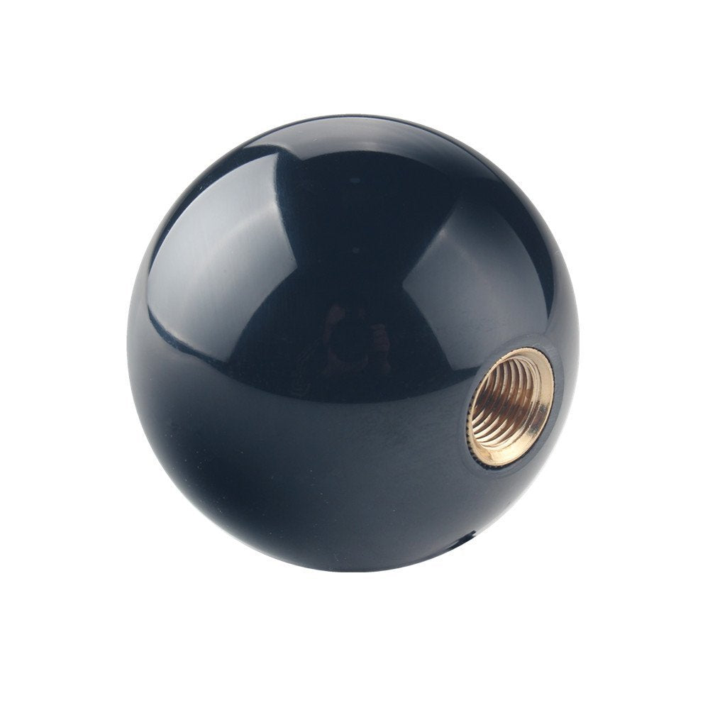 Dewhel 2 1/4' 8 Ball Billiard Round 3 4 5 6 Speed Black Shift Knob 3/8'-16 For Hurst Chrome Shifter Sticks