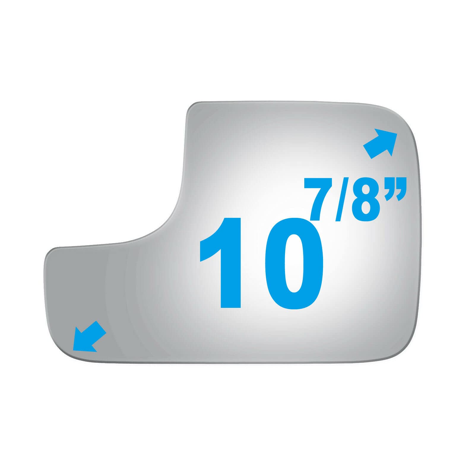 Adanz Lower Towing Mirror Replacement Glass Fit For 1994-2009 Dodge Ram 1500 2500 3500 4000 4500 5500 700 Van Pickup Truck Driver Left Side Lh Flat, Including Adhesive Pads