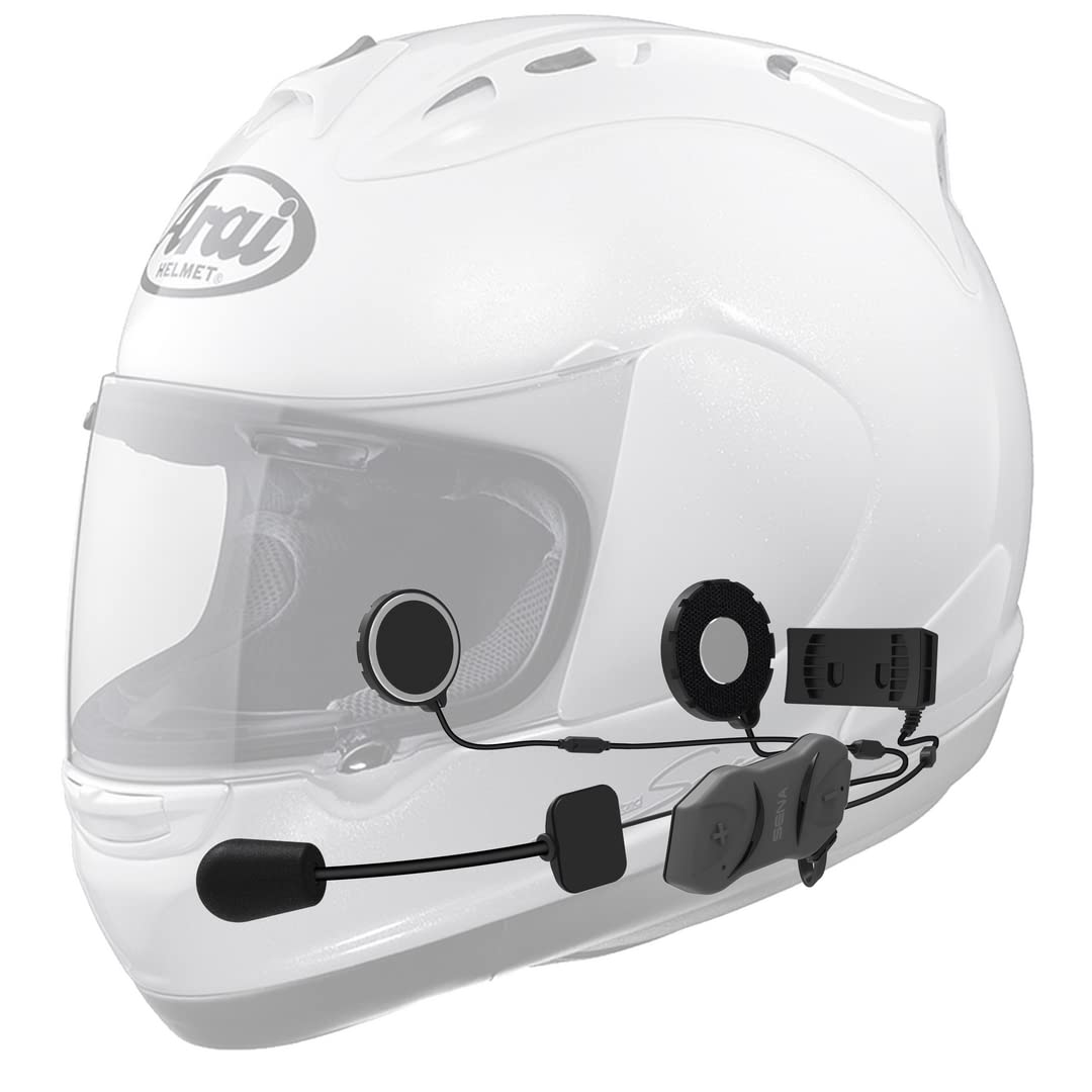 Sena Smh10R Low Profile Motorcycle Bluetooth Headset And Intercom Dual Pack - Smh10Rd-01,Black,Medium