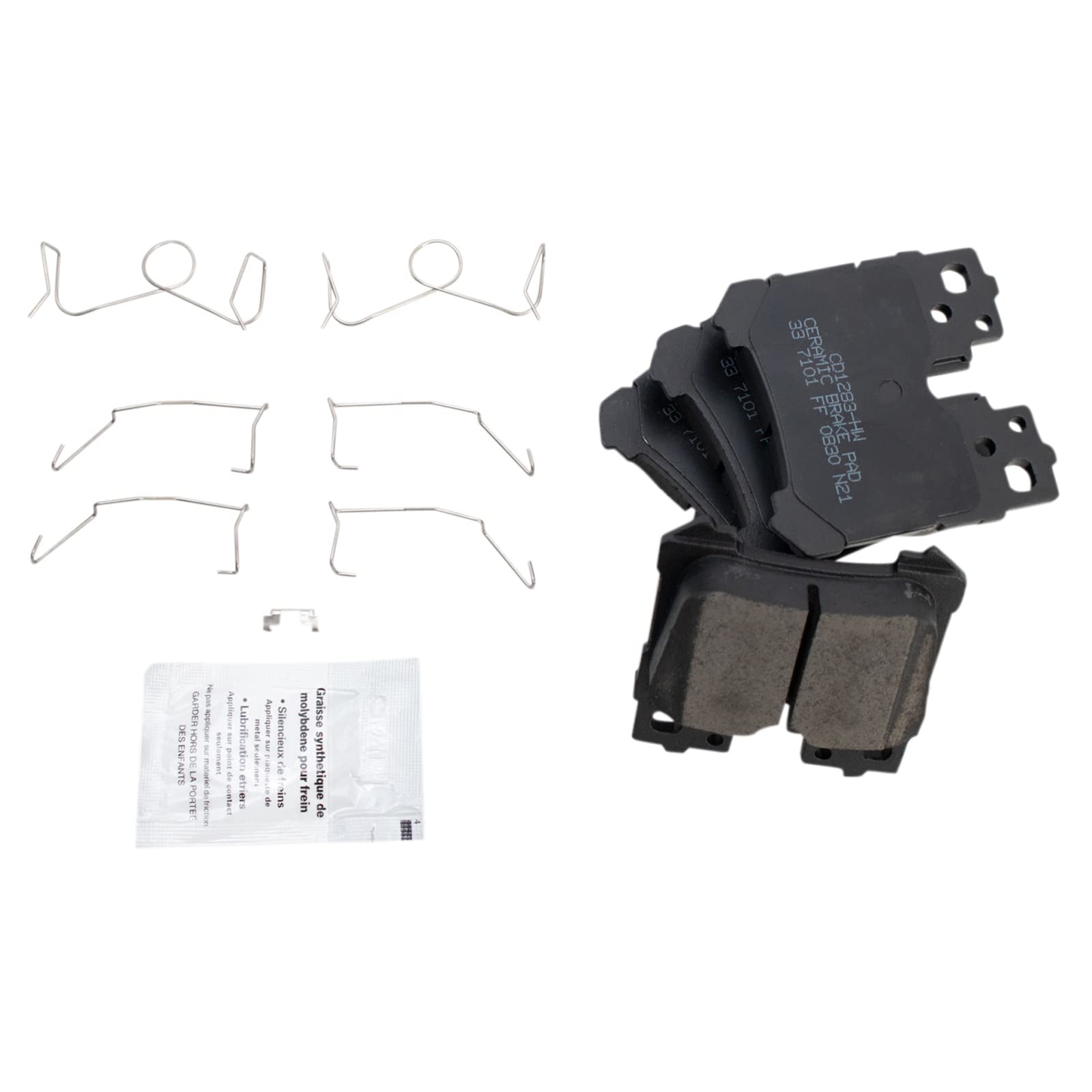 Trq Rear Brake Pad & Rotor Kit Brake Pads Brake Rotor Ceramic Compatible With 2007-2017 Lexus Ls460