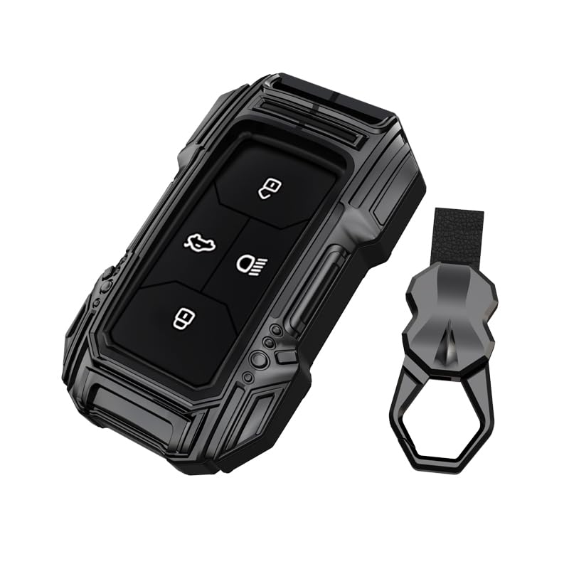 Stylenflaunt Waterproof New Car Design Soft Silicon Car Case Holder Keychain & Full Protection 4 Button Metal Smart Car Key Cove