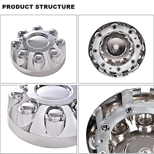Pit66 8 Lug Covers 4 Pcs Wheel Center Cap 17 '' Chrome Center Hub Caps Fit Dodge Ram 1500 2006-2008/ Ram 2500 2003-2013/ Ram 350