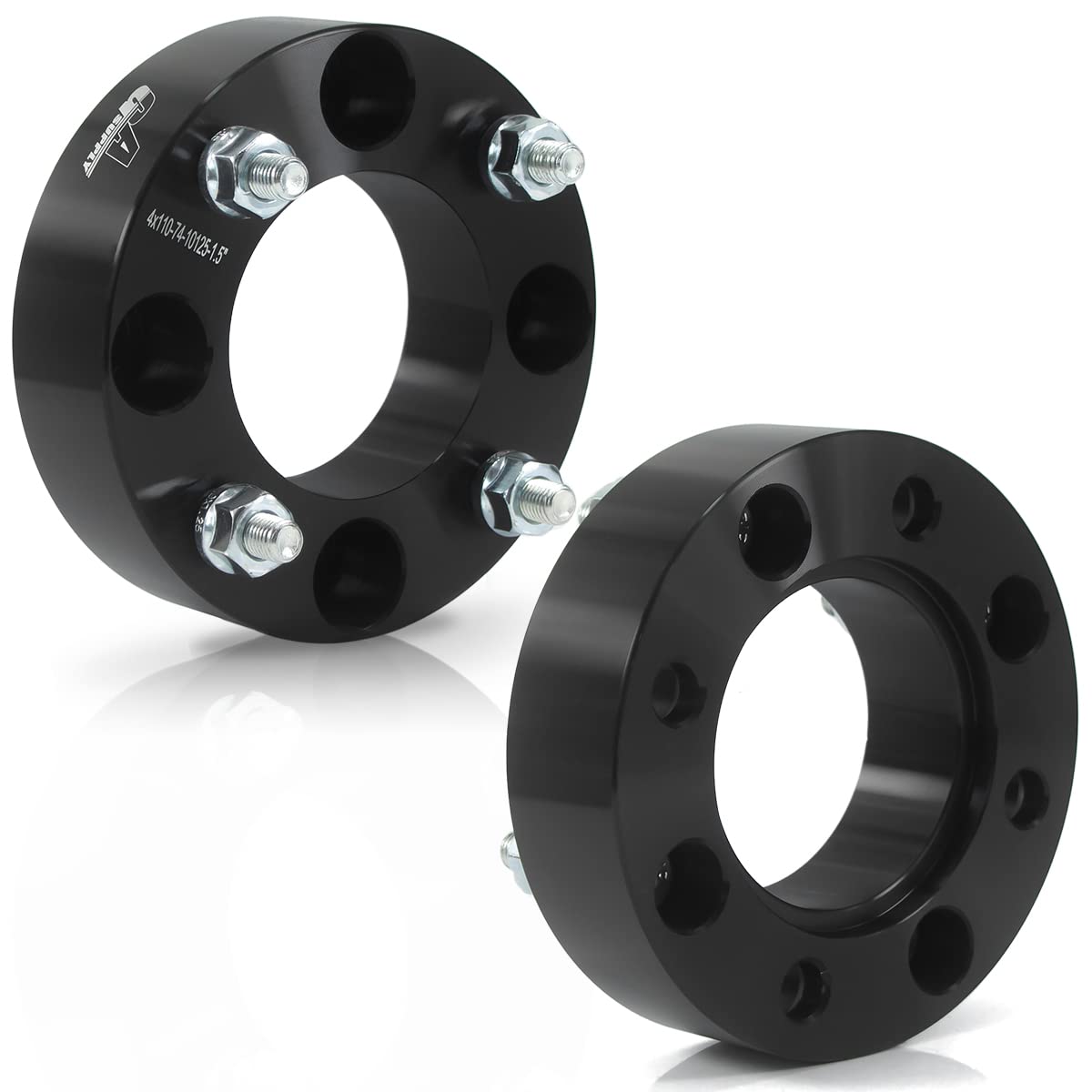 GAsupply 1.5    ATV 4x110 Wheel Spacers Black Compatible with Honda, Suzuki, Bombardier, 38mm Wheel Spacer Adapters 74mm Hub Bor