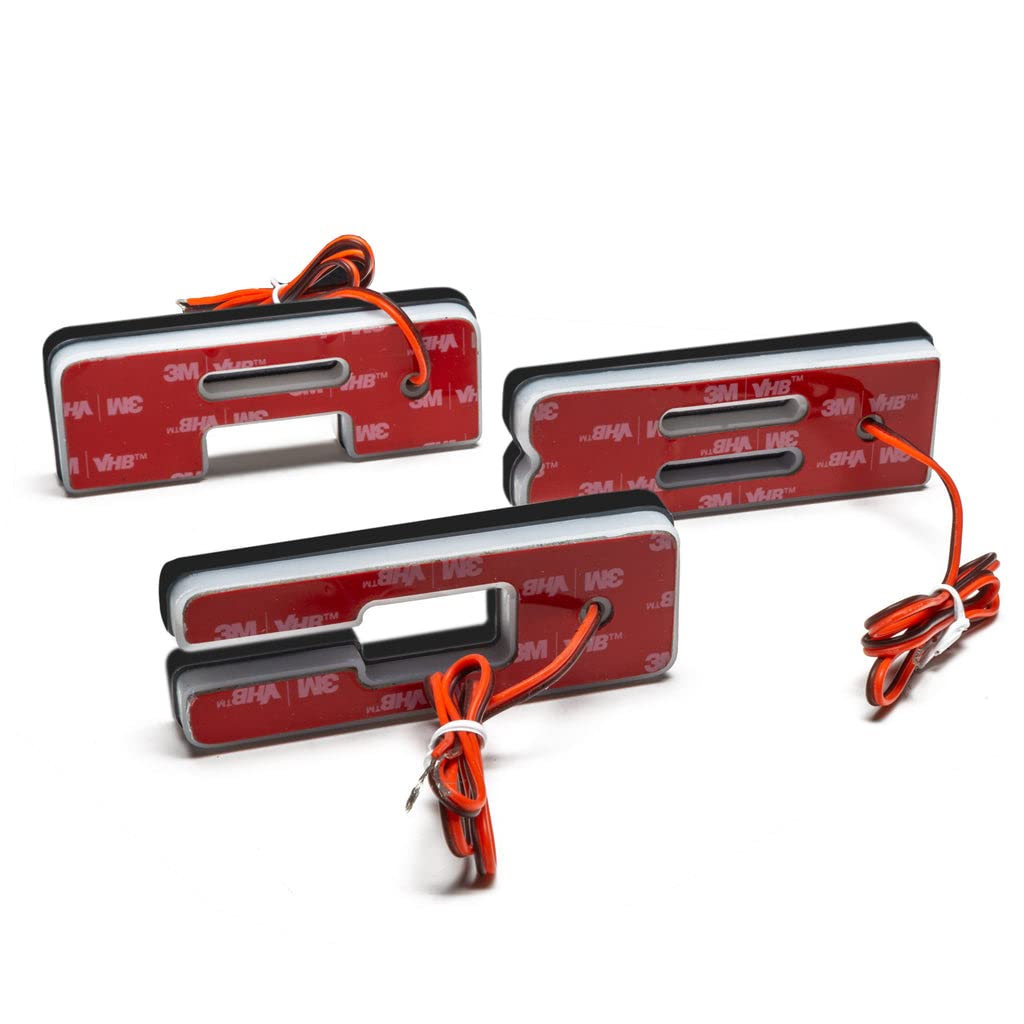 Oracle Lighting 3140-A-001 Single Universal Illuminated Amber Led Letter B With Matte White Finish Letter Badge - Sleek Design - Customized High-End Appearance