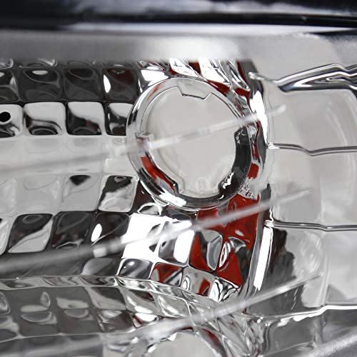 Spec-D Tuning Chrome Housing Clear Lens Corner Lights Compatible With 1994-1998 Ford Mustang L+R Pair Assembly