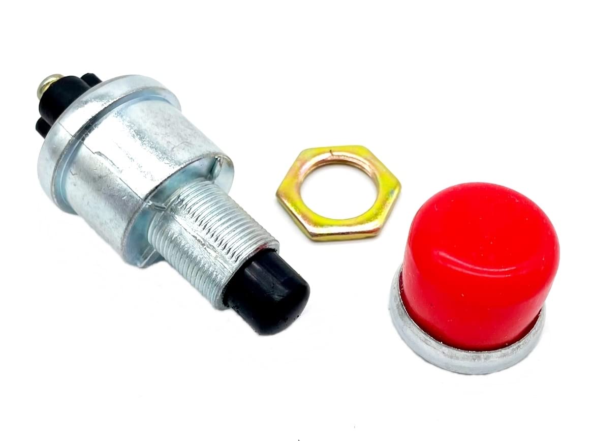 12V 50A Waterproof Switch Push Button Cars Boat Track Horn Engine Start Starter - Red Cap