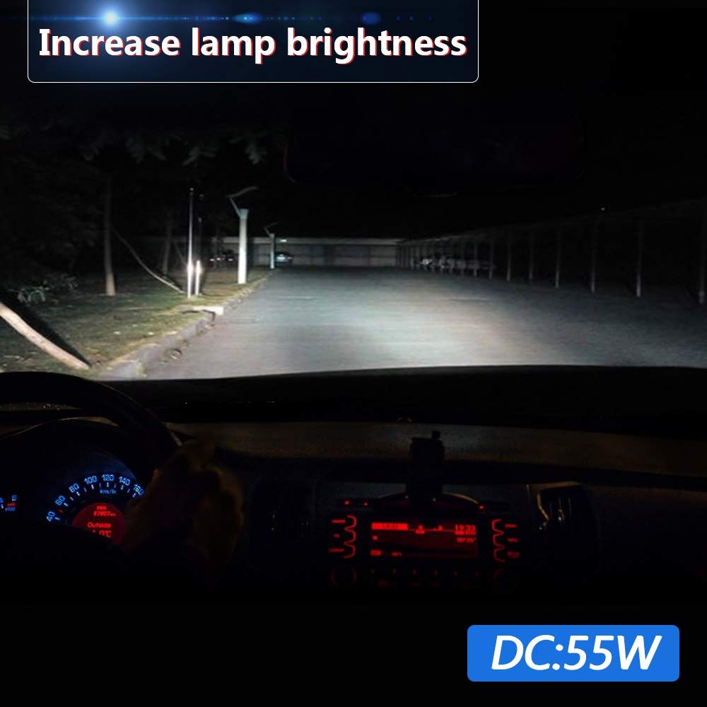 Fgrsrz 2Pcs Hid Ballast, Dc 12V 55W Super Slim Hid Ballast, Universal Xenon Headlight Ballast Kit For H1 H4 H3 H7 H8 H9 H11 H13 9003 9005 9006 9007