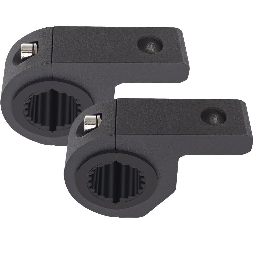 Motorcycle Aluminum Mounting Bracket Kit Tube Clamp 2Pcs 0.75' 1' 1.25' Bullbar Roof Rack Roll Cage Horizontal Bar Clamp Mounting Kit Fit For Trucks Car Atv Motorcycle Truck