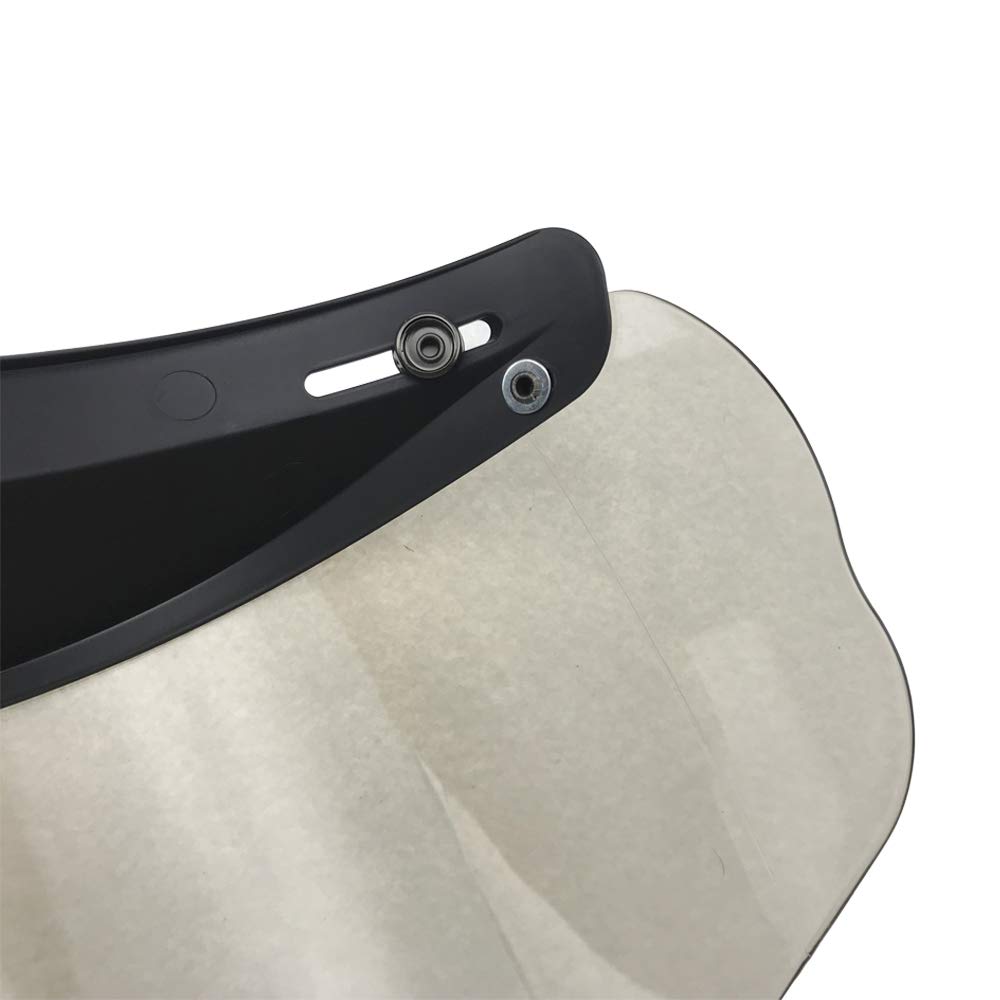 Wancar Retro Universal Standard 3-Snap Open Face Motorcycle Helmets Flip Up Face Visor Wind Shield Lens(Light Smoke)