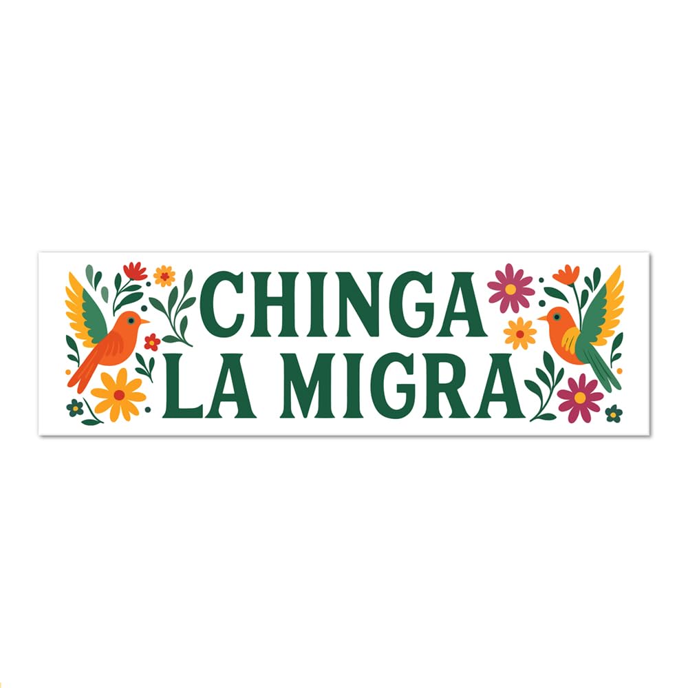 JQYCJTR Chinga La Migra Sticker or Magnet, Social Justice Sticker or Magnet, Abolish Ice Protest Reusable Car Magnets for Bumper