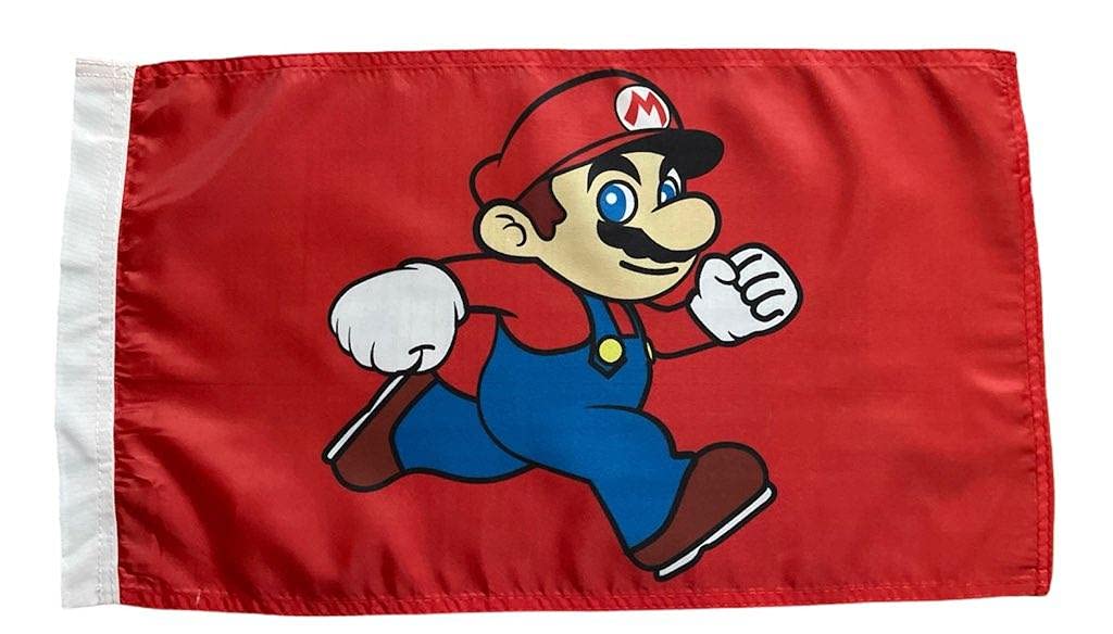 Jlp Suzuki Kawasaki Yamaha Polaris Atv Flag Whip Glamis Can-Am Rzr Mario Red