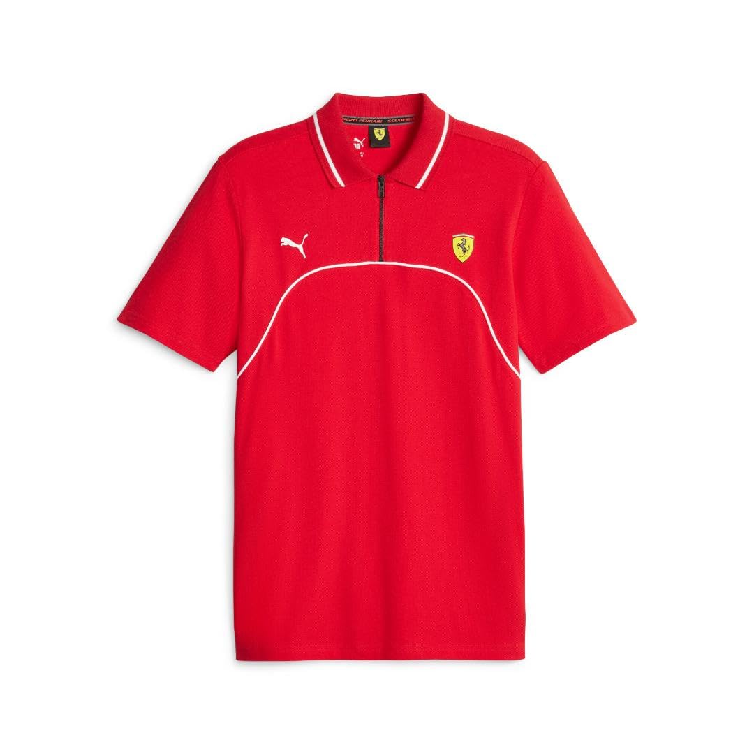 PUMA Men's Standard Ferrari Race Polo, Rosso Corsa AH23, Small