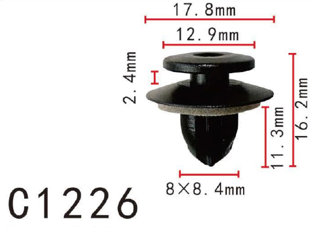Autobahn88 Retainer Clip For Sill Panel, Compatible With Toyota Lexus (Oem: 90467A0007) (Pack Of 20)