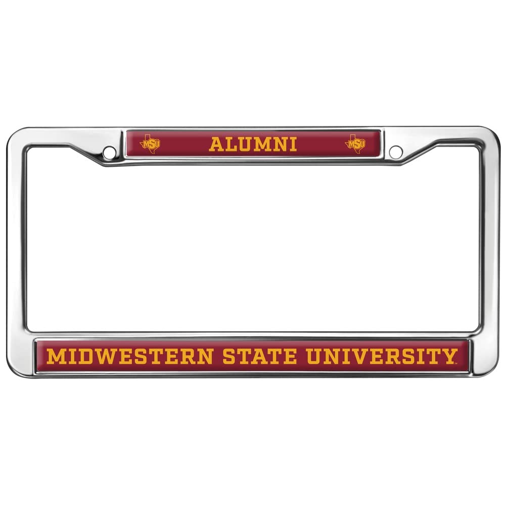 Midwestern State University Alumni Logo Full Size Standard License Plate Metal Frame