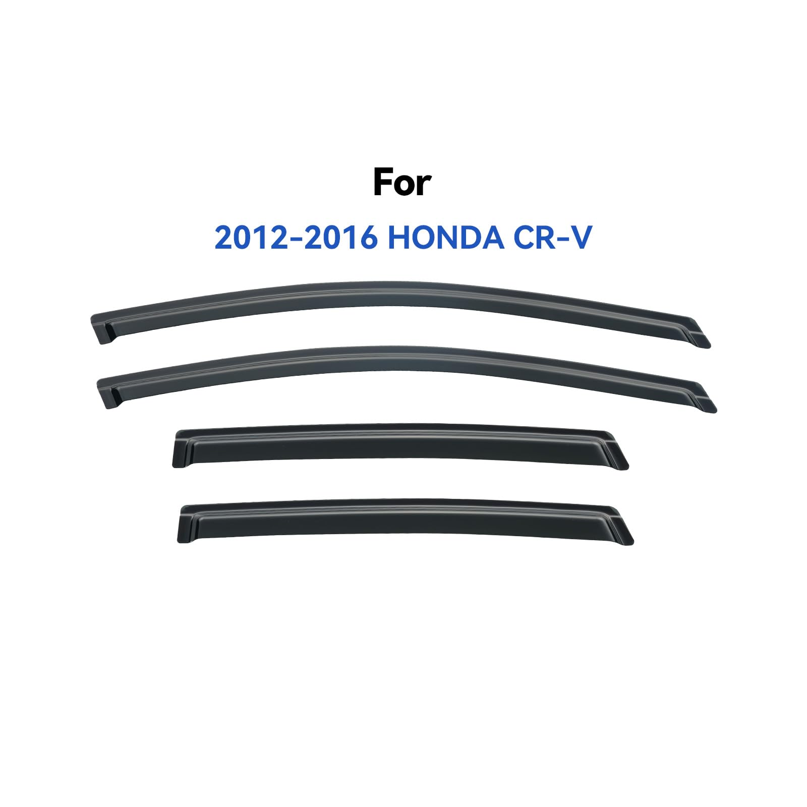 Window Visors Rain Guards for 2012 2013 2014 2015 2016 Honda CRV, Out-Channel Window Vent Wind Deflectors Visors Shades for 12 1