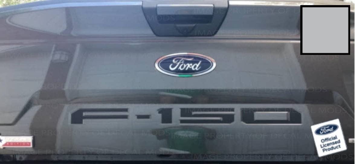 Decal Mods Tailgate Insert Decals Letters Inlays Indent Stickers (Thin) For Ford F150 (2018-2020) (Metallic Silver) - Cms